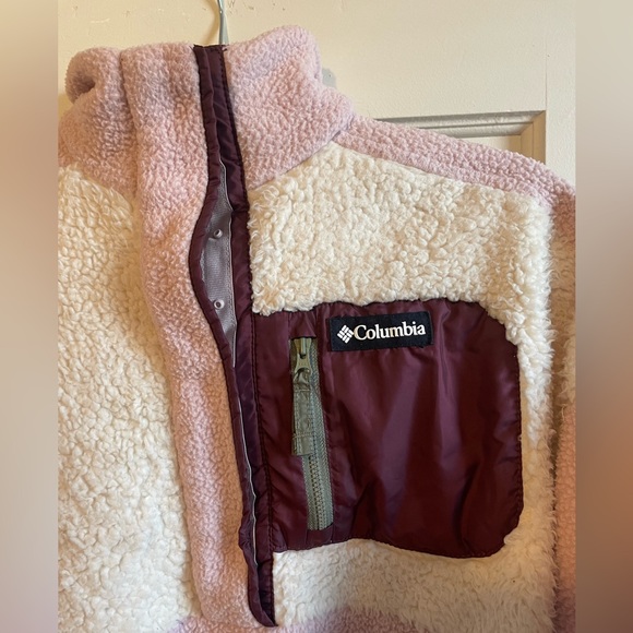 Ladies Columbia Fleece Pullover in Baby Pink Small - Picture 5 of 5